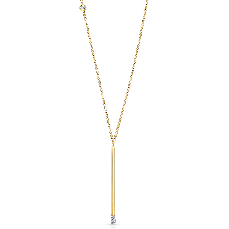 Diamond Matchstick Necklace